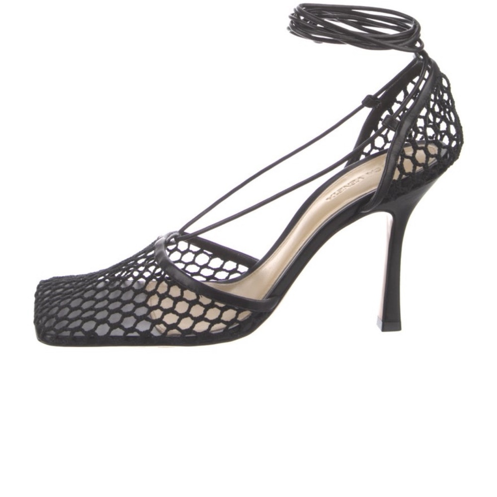 Bottega Veneta Black Mesh Women's Heels